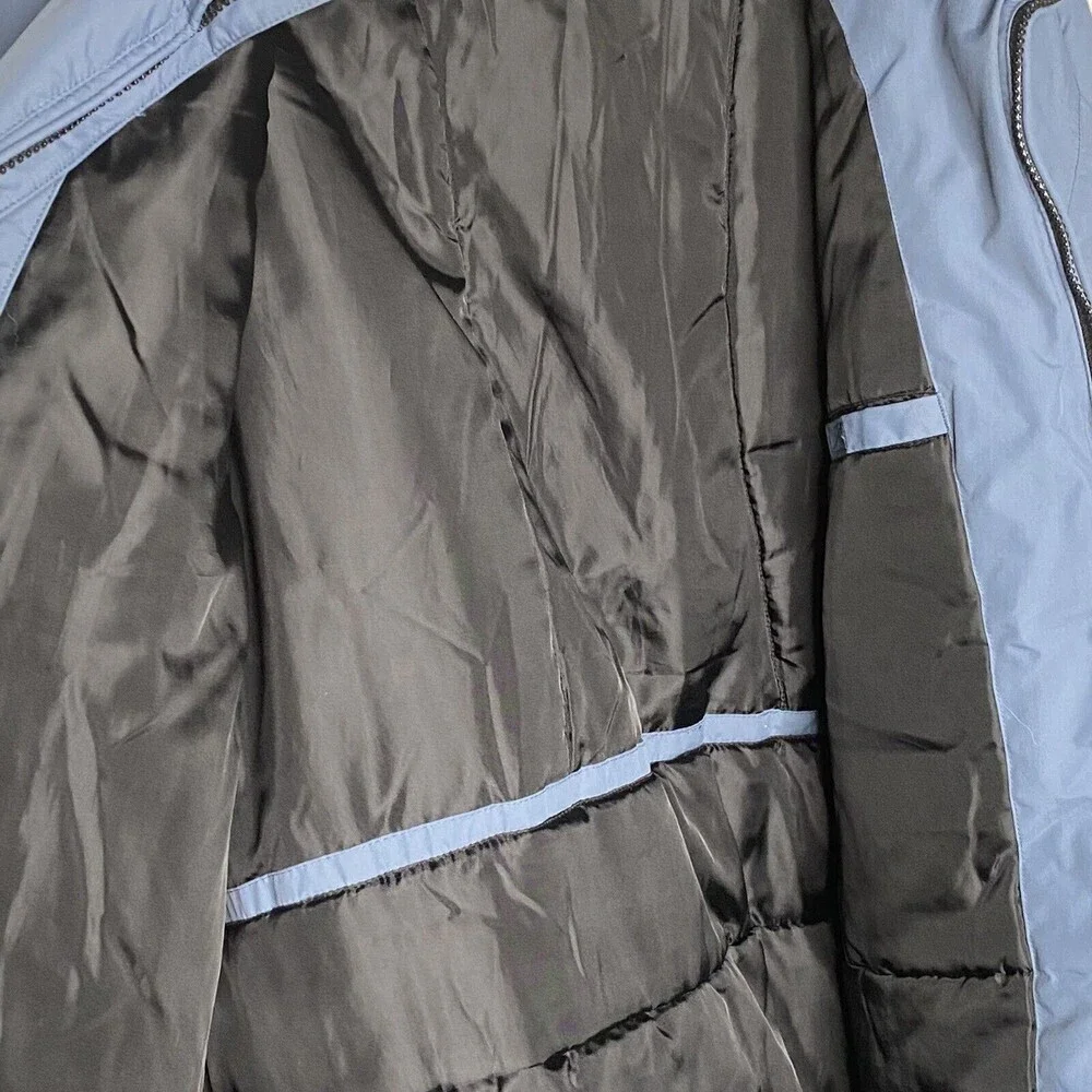LL Bean Mens Sz Medium Jacket Fleece Lined Blue Bomber Coat